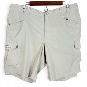 mens gray cargo hiking shorts xl lightweight outdoor utility pockets by cabela's